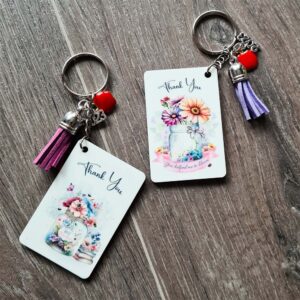 Teacher Flower Keyring