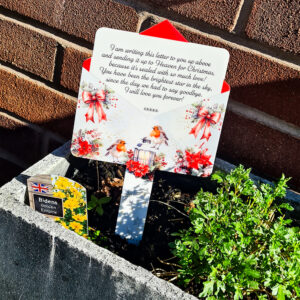 Christmas Letter Grave Stake