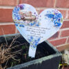 Blue Heart Grave Marker
