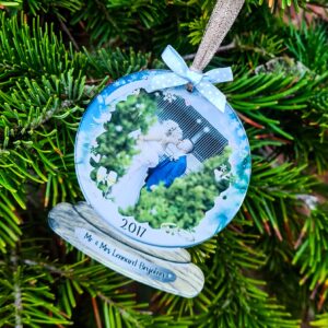Wedding Photo Christmas Bauble