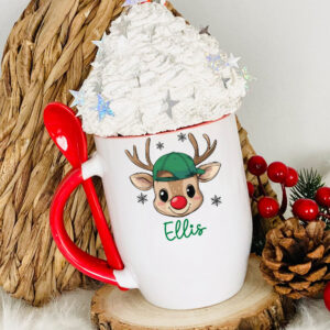 Personalised Christmas Reindeer Mug