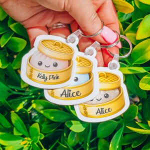 Personalised Squishy Dumpling Keyring